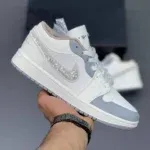 کتانی نایکی اورجینال مدل Nike Air Jordan 1 Low Sail Soft Pearl