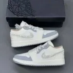 کتانی نایکی اورجینال مدل Nike Air Jordan 1 Low Sail Soft Pearl