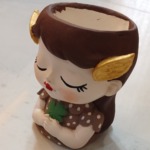 گلدان سرامیکی دختر گل سر بال فرشته