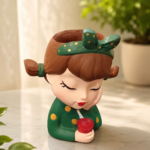 گلدان سرامیکی دختر پاپیون بلند
